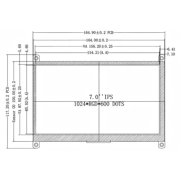 Wide Viewing Angle Smart LCD Module With RGB LCD Interface 300cd/M2 Touch Screen Lcd Screen