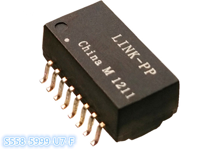 S558-5999-U7-F Ethernet Isolation Transformer 16Pins SMT 10/100BASE-T Magnetics