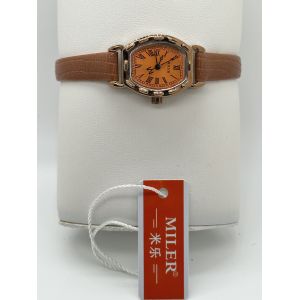 Miler 222 Model Quartz Leather Strap Watch With Customized Logo