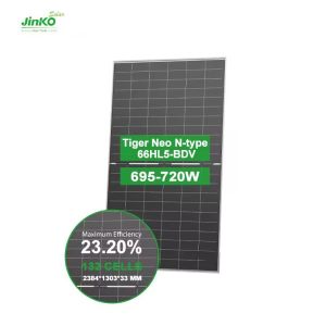 China Half Cut Mono Photovoltaic Solar Panel 700w N Type HJT Bifacial Power Tolerance 0- 3% on sale