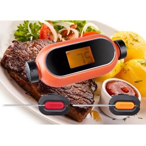 Wireless Transmission Bluetooth BBQ Thermometer Food Grill Dual Probes Mobile