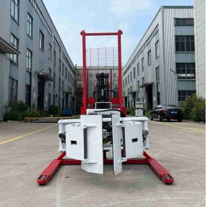 500kg 1.6m Paper Roll Semi Electric Stacker PU Wheel