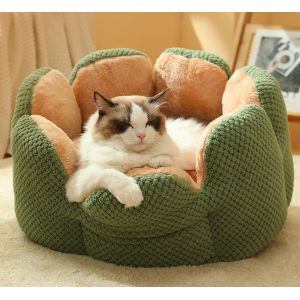 Cute and Comfortable sunflower cat bed Thickened Non-Slip Soft Pet Bed Suitable