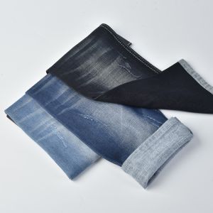 Shrink-resisitant Cotton Polyester Spandex Stretch Denim Fabric QY024-1 11.3 oz