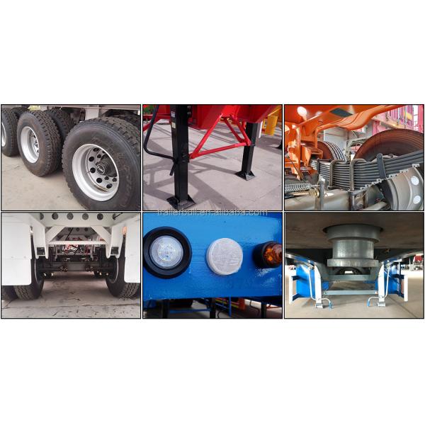 Heavy Cargo Transportation 40ft 45T Payload Flatbed Semi-Trailer with 3 Axels Versatile