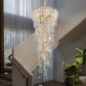 Big Huge Huge Custom Pendant Lights 9500lm Prefabricated Villa Luxury Pendant