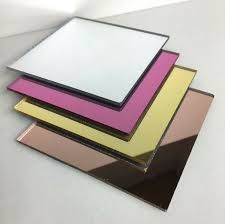 Quality Mirrored Acrylic Sheets Glowforge 4" X 8" Gold Silver Rose Gold Plexiglass for sale