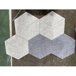 Carved Hexagonal Acoustic Panels Sound Proofing Home Studio Workspace