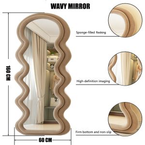 Contemporary Design Style Unbreakable Wall-Mounted Large Decorative Mirrors for