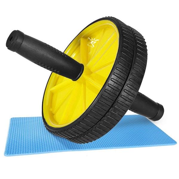 Quality Strength Training Equipment Unisex Ab Wheel Roller With 2 Configurable Wheels And Non Slip Handles for sale