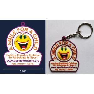 Flexible PMS Embroidered PVC Key Chain 2D 3D 8C Pvc Rubber Keychain