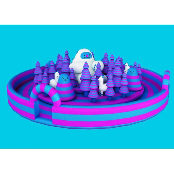 Modern PVC Tarpaulin Inflatable Fun City For Children Playing Games 3 Years