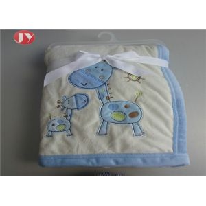 China Soft Newborn Baby Swaddling animal embroidery Blankets Custom Manufacturer on sale