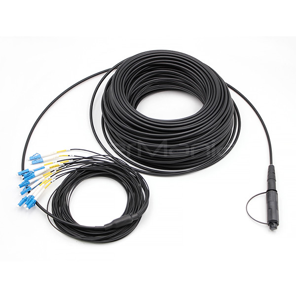 FTTA OptiTap MPO To LC UPC 12 Cores Outdoor Waterproof Cable G.657.A1 LSZH
