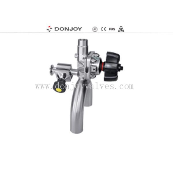 Quality 4 Inch SS 316L Manual Multi port Sanitary Diaphragm Valve U - B Tee Type with Sample valve for sale