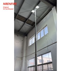 vertical mounted 7.5m pneumatic telescoping mast light tower for fire tender