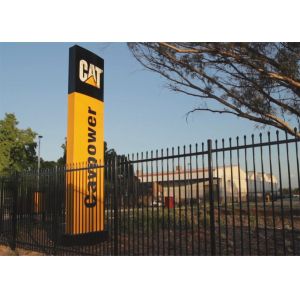 2.1mx2.4m powder coating black garrison fence