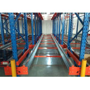 Adjustable Automatic Radio Shuttle Racking System , Mobile Pallet Racking