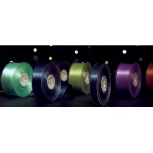 Polyester Double Face Smooth Satin Ribbon in Solid Colors for Gift Packing