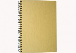 14 * 20cm size 105 GSM kraft paper, 2mm greyboard cover Recycled Paper Notepad