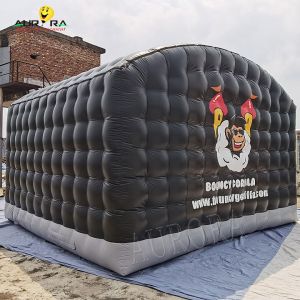 Black color Mobile Inflatable Nightclub Tent Blow Up Disco Tent CE EN14960