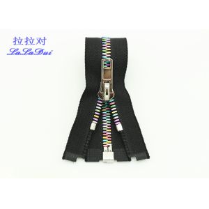 Brass 12 Inch Metal Separating Zipper Standard Ykk Type Teeth For Sweaters