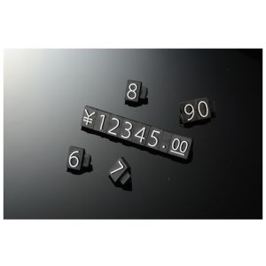 Three-Dimensional Convex Digital Plastic Jewelry Tags Display Stand for