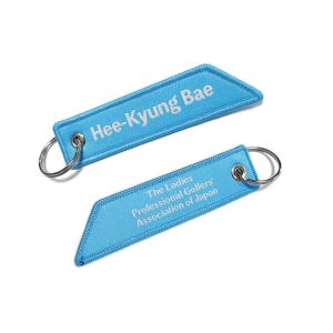 OEM Woven Key Chain / Personalized Fabric Keychain Sample Available