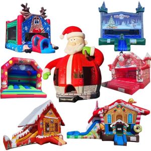 Customized Size Inflatable Santa Claus Castle Night Club Bounce House for 14