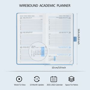 Hardshell Spiral Bound Academic Planner Customization Dusty Blue