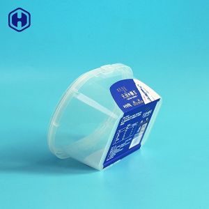 Food Grade Square Plastic Food Containers With Cover Customized Printing