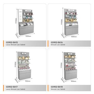 Retail Store Design Simple And Stylish Skincare Back Cabinet With Light Box For