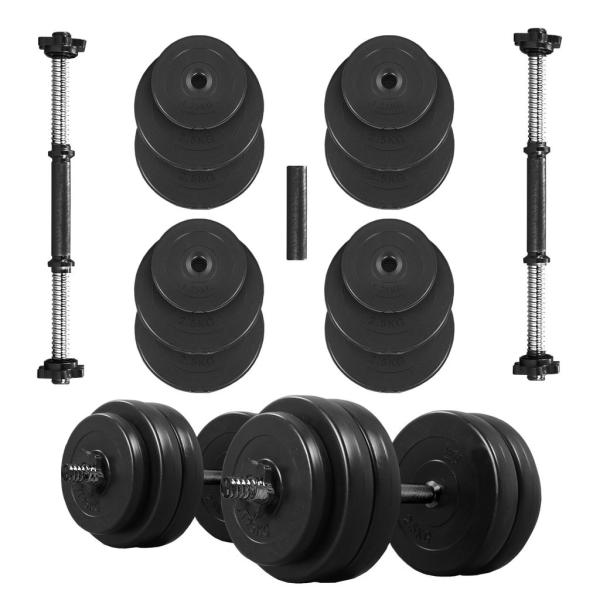 vinyl adjustable dumbbells, vinyl adjustable dumbbell set with barbell link,