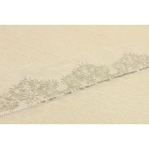 Braided Sequin Ribbon Trim , Stretchproof Border Lace Beaded Polyester Material