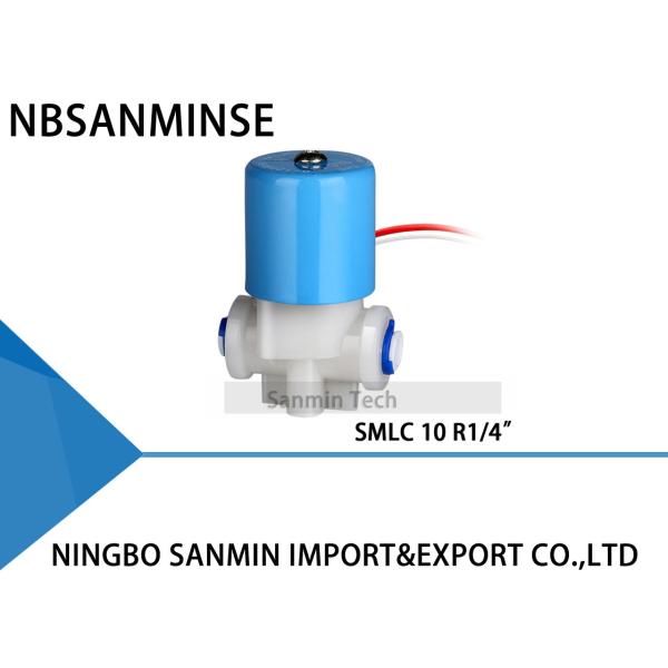 Plastic Brass Solenoid Valve Normally Closed Direct Acting R 1/4" Quick