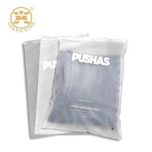 100 Microns PE Matte Small Zipper Plastic CPP Poly Bags For Clothing Packaging