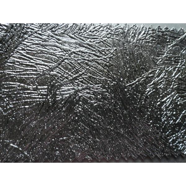 Glitter Pattern PU Artificial Leather Cotton Material 138cm Width