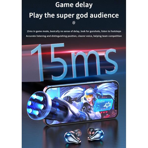 Low Latency Wireless Gaming Buds Dual Mode A2DP HiFi Sound IPX5