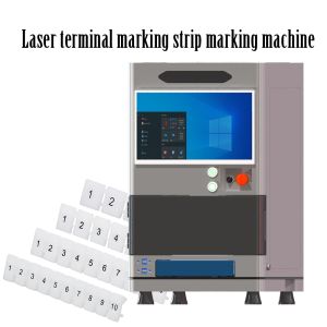 Label Laser Marking Machine Terminal Marking Number White Bar Digital Bar Number Label Cable Number Engraving