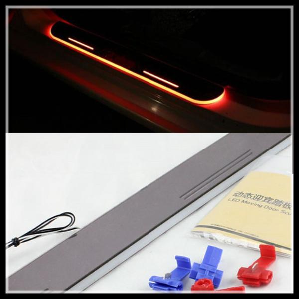 LED door sill plate light for Porsche Cayenne macan LED Door Sill LED moving