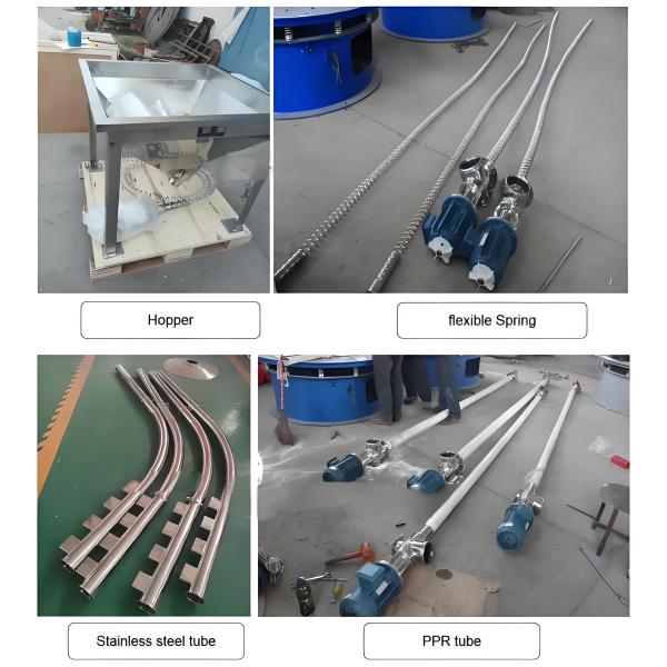 Pvc Powder Flexible Plastic Pipe And Auger Spring Screw Conveyor Feeder
