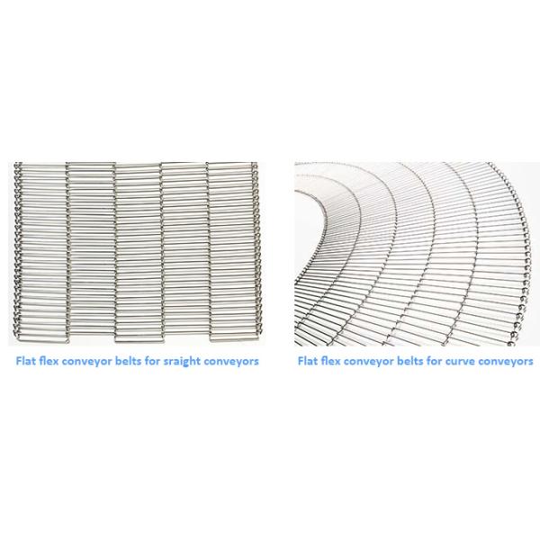 Stainless Steel Wire Mesh Flat Flex Conveyor Belt For Chocolate Coating