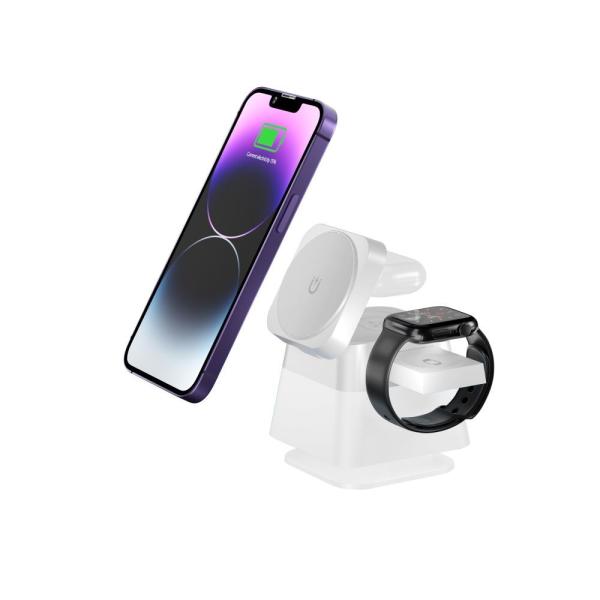 3-in-1 Wireless Charging Station for Apple Devices 20W Output and USB-C Input