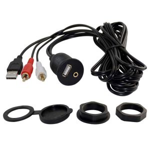 1 M Waterproof Dash Mount USB Aux Extension Cable / car usb aux Panel Mount