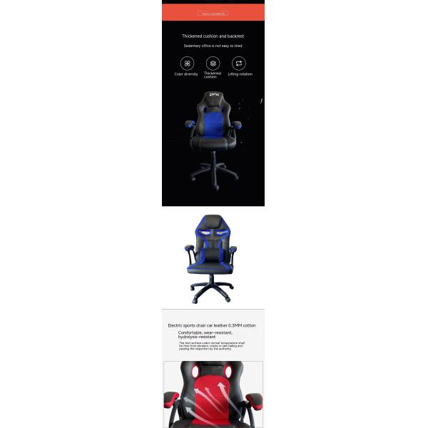 ISO9001/ISO14001 Certified White Gaming Chair with Swivel Function and Lumbar Support