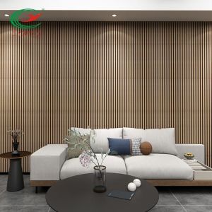 Practical Fireproof Wall Wood Slats , Multipurpose Wooden Wall Panel