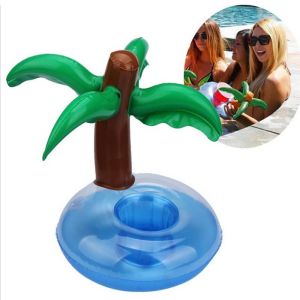 Mini Palm Tree Pool Floating Drink Inflatable Can Holder,for party,pool swimming