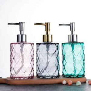 Collar Material Borosilicate Glass Squeeze Type Press Glass Bottle for Hand