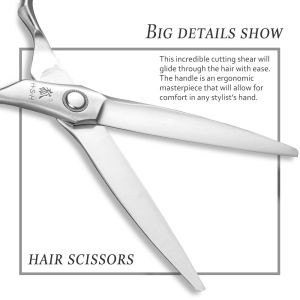 Copper Gold Titanium Hair Scissors Customized Logo Convex Edge Smooth Handfeel