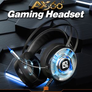AJAZZ AX360 3.5mm Stereo Gaming Headset On Ear Headphones with Microphone Noise